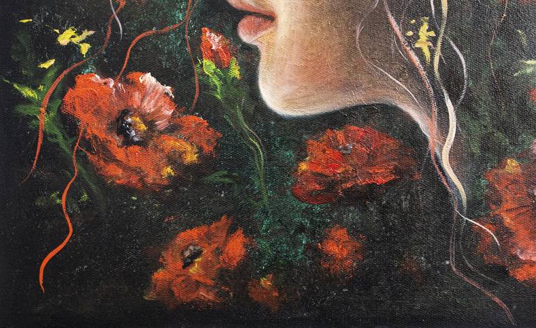 Original Conceptual Floral Painting by Mila Moroko