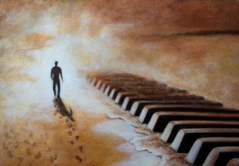 Original Conceptual Music Painting by Mila Moroko