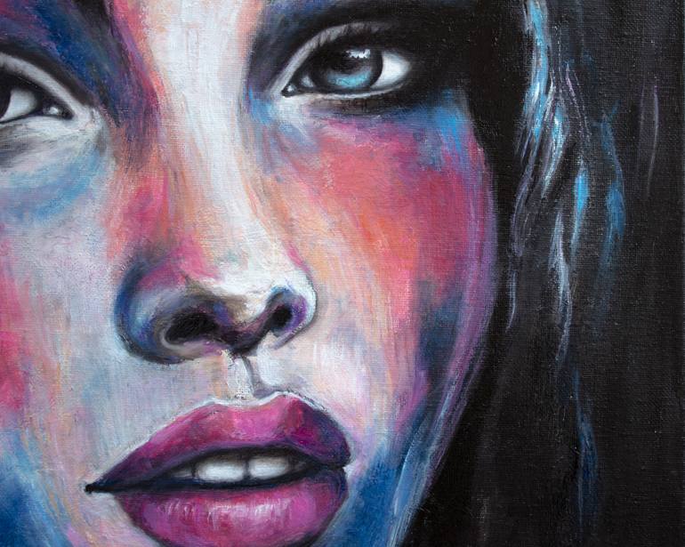 Original Expressionism People Painting by Mila Moroko