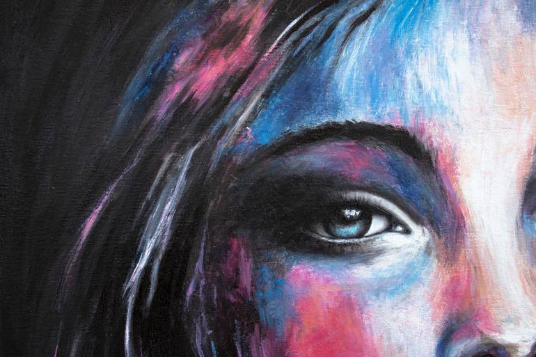 Original Expressionism People Painting by Mila Moroko