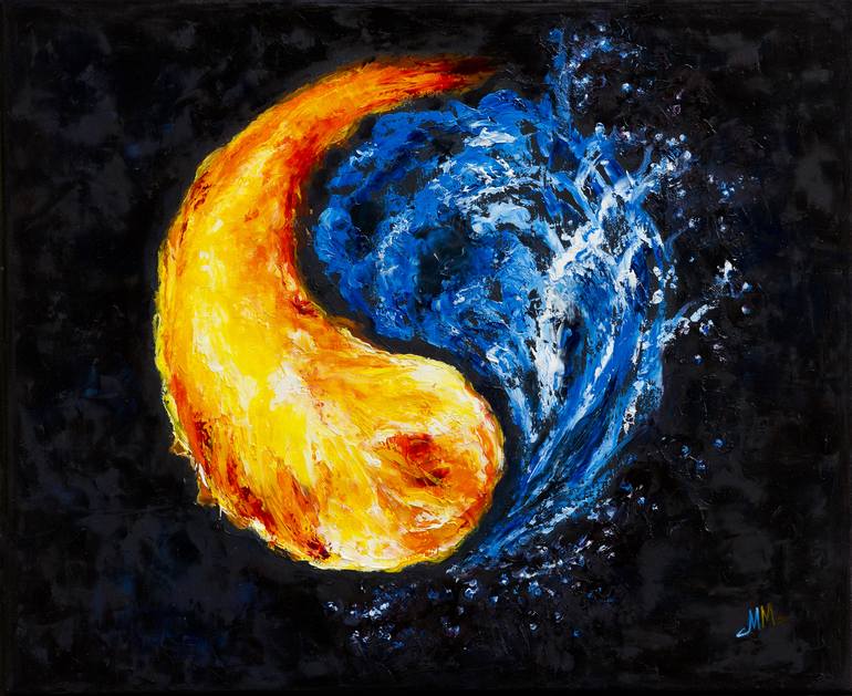 yin yang art abstract