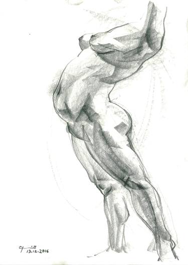 Print of Figurative Body Drawings by Serhiy Sledz