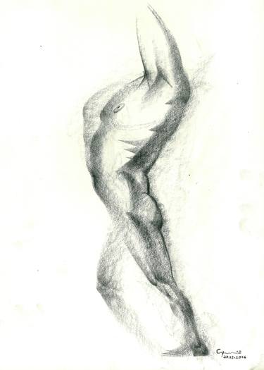 Original Surrealism Body Drawings by Serhiy Sledz