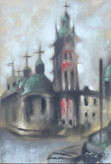 Original Architecture Painting by Serhiy Sledz