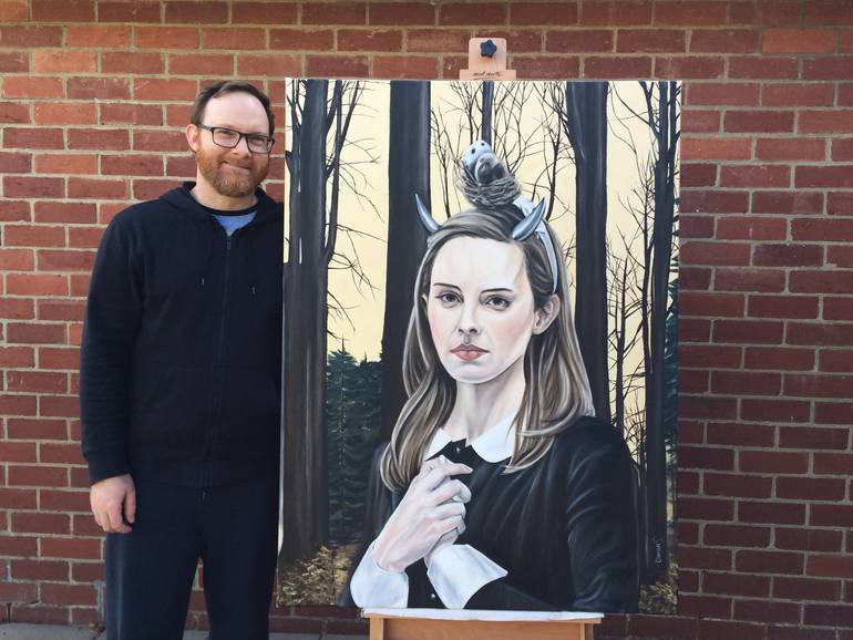 Original Figurative Fantasy Painting by Damian Smith