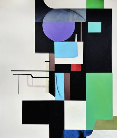 Original Geometric Abstract Paintings by YURA KIMAKOVYCH