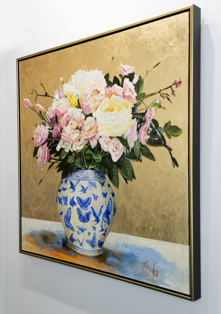Original Fine Art Floral Painting by Judith Dalozzo