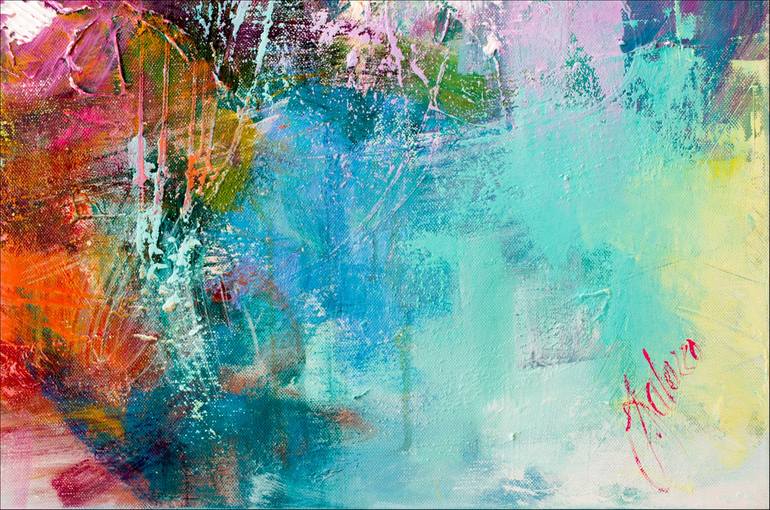 Original Fine Art Abstract Painting by Judith Dalozzo