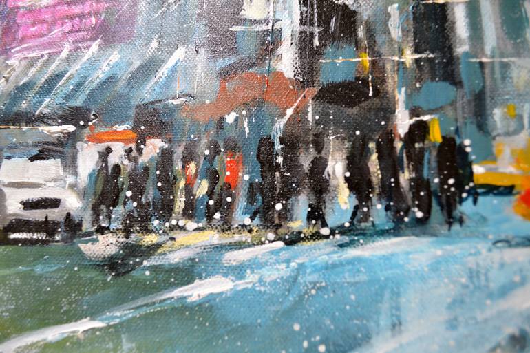 Original Fine Art Cities Painting by Judith Dalozzo