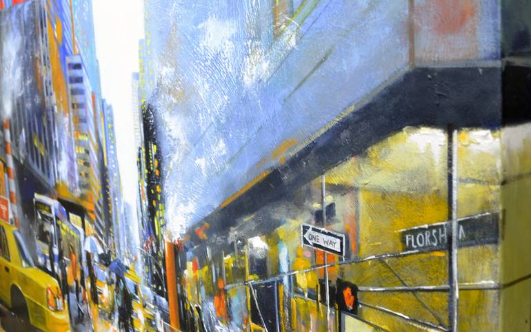 Original Fine Art Cities Painting by Judith Dalozzo