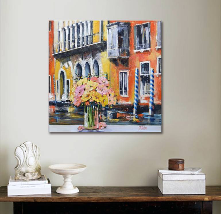 Original Cities Painting by Judith Dalozzo