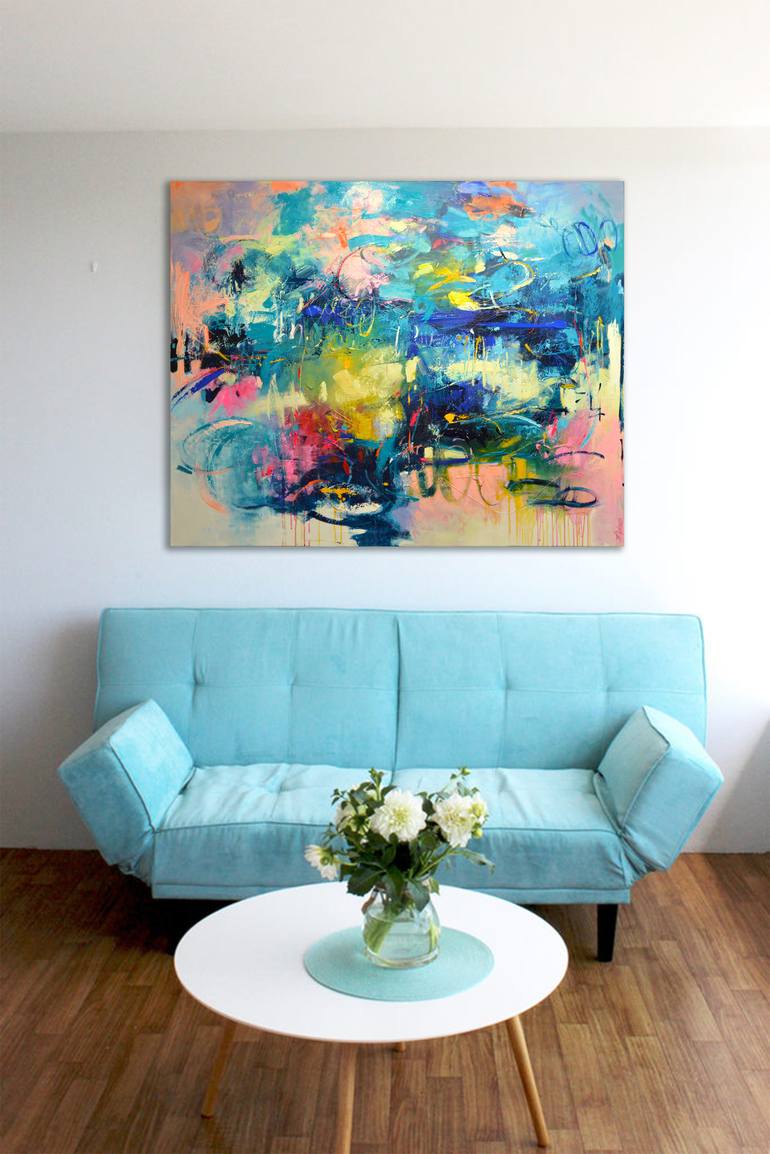 Original Fine Art Abstract Painting by Judith Dalozzo