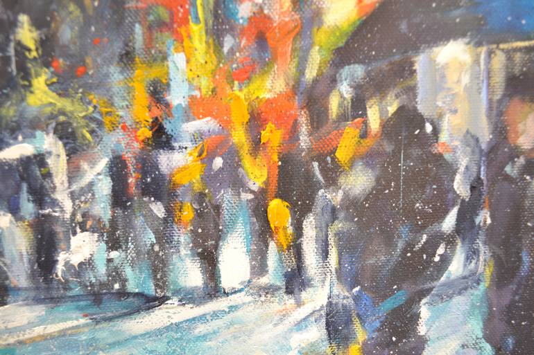 Original Fine Art Cities Painting by Judith Dalozzo