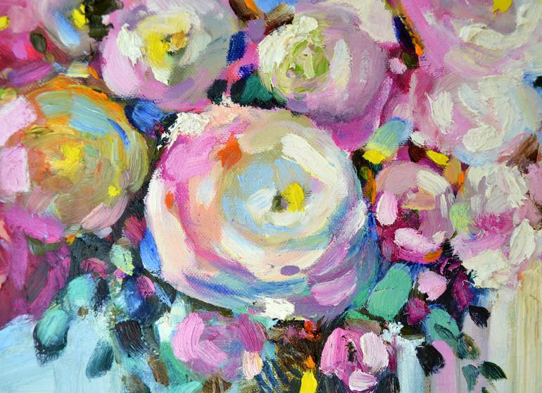 Original Fine Art Floral Painting by Judith Dalozzo