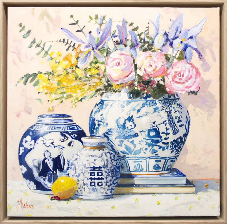 Original Fine Art Still Life Painting by Judith Dalozzo