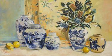 Original Fine Art Still Life Paintings by Judith Dalozzo