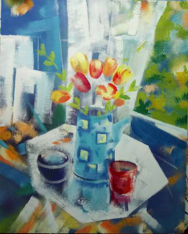 Print of Abstract Expressionism Still Life Paintings by Yulia Lisitsyna