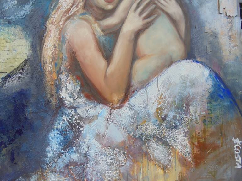 Original Figurative Love Painting by ELISA COSTA