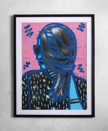 Original Abstract Portrait Painting by Matthieu Fernandes