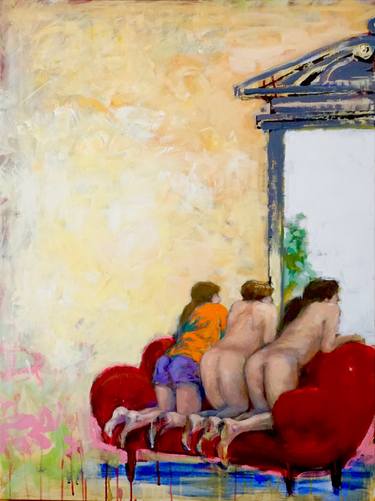 Original Nude Painting by ming jing wang