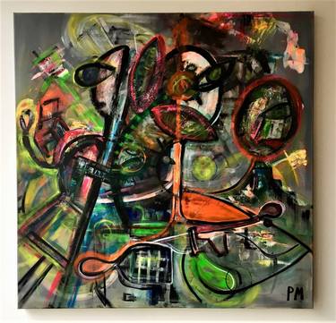Original Abstract Expressionism Abstract Painting by Patricia Mouzinho
