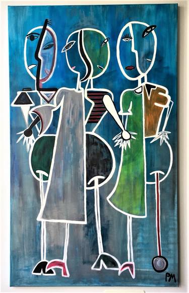 Original Expressionism Women Painting by Patricia Mouzinho