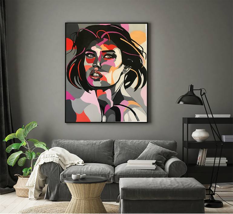 Original Abstract Portrait Painting by Dalit Marom