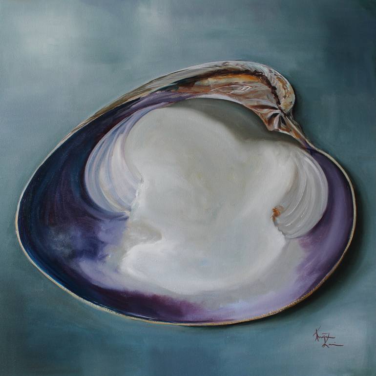 Clam Shell Painting by Kristine Kainer Saatchi Art