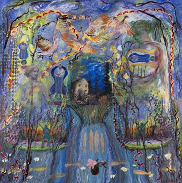 Original Abstract Expressionism Nature Painting by Sally Kristina Smith