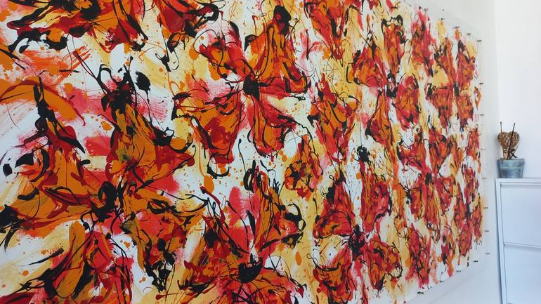 Original Abstract Expressionism Floral Painting by Max Yaskin