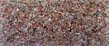 Abstract JACKSON POLLOCK style ACRYLIC Painting on CANVAS by M.Y. thumb