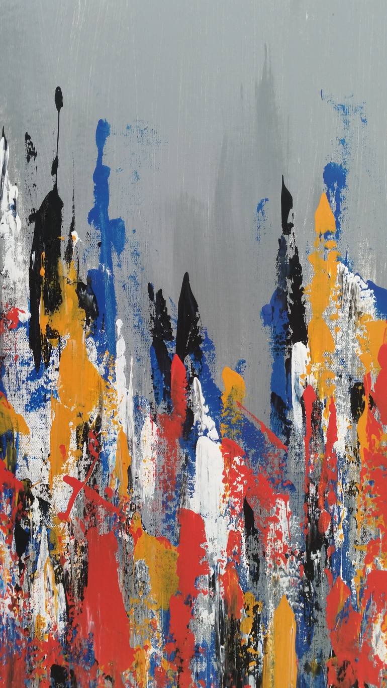 Original Art Deco Abstract Painting by Max Yaskin