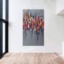 Painting size 80cm x 150cm (31,50in x59,05in)  un-stretched, no frame.
The original size of the canvas 90cm x 160cm (35,43in x 63,00in). the painting is with extra canvas on the sides for stretching.

Please carefully check the size and color of the painting before purchasing it.
The real color of the painting, maybe slightly different from the photo shown on website.

Un-stretched canvas. 	
Any quality picture frame shop can stretch the canvas on a frame, at a reasonable price.

By M. Yaskin