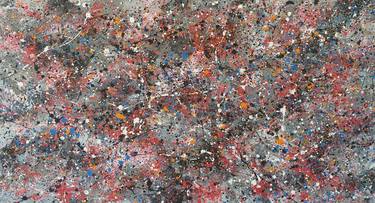 Modern Jackson Pollock style acrylic on canvas by M.Y. thumb