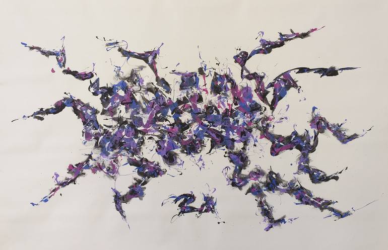 Original Art Deco Abstract Painting by Max Yaskin