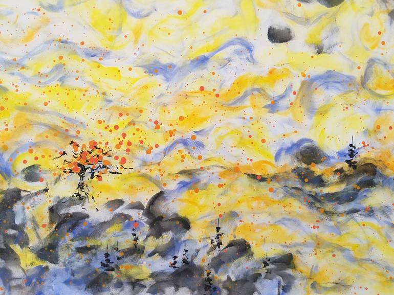 Original Abstract Expressionism Landscape Painting by Max Yaskin