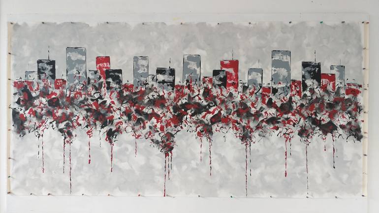 Original Art Deco Abstract Painting by Max Yaskin