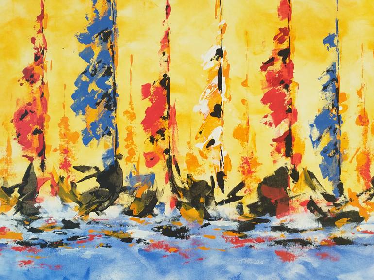 Original Art Deco Abstract Painting by Max Yaskin