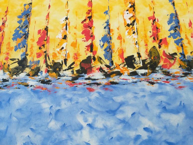 Original Art Deco Abstract Painting by Max Yaskin