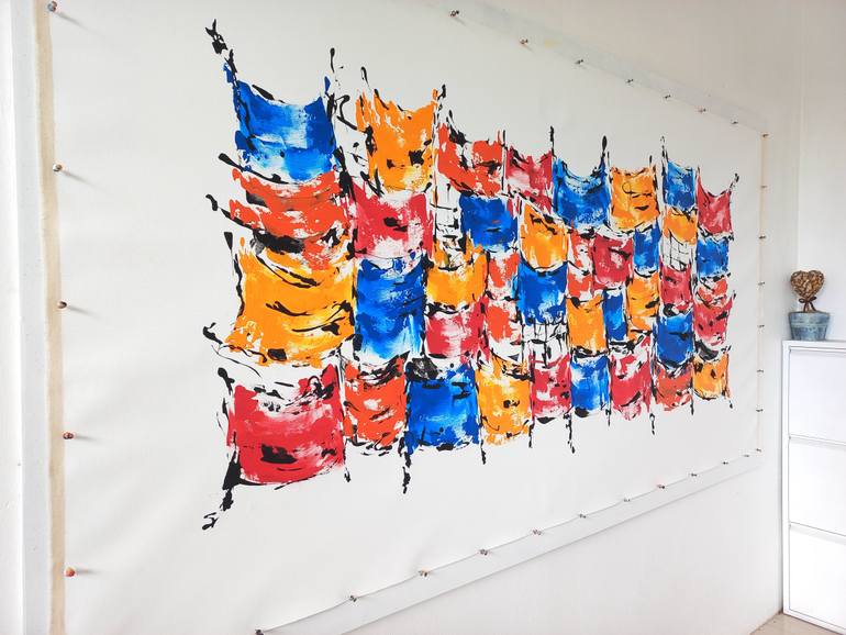 Original Art Deco Abstract Painting by Max Yaskin