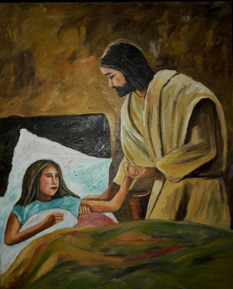 Jesus heals Painting by Petar Sibenik | Saatchi Art