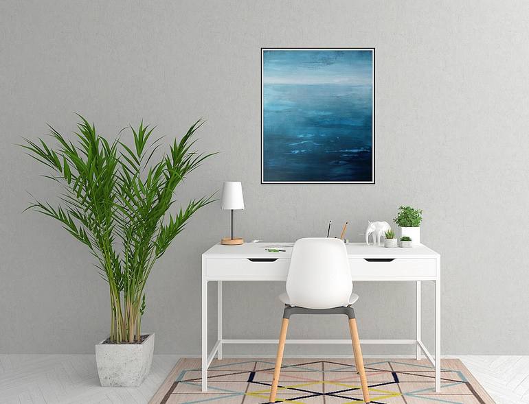 Original Painterly Abstraction Seascape Painting by Orfhlaith Egan