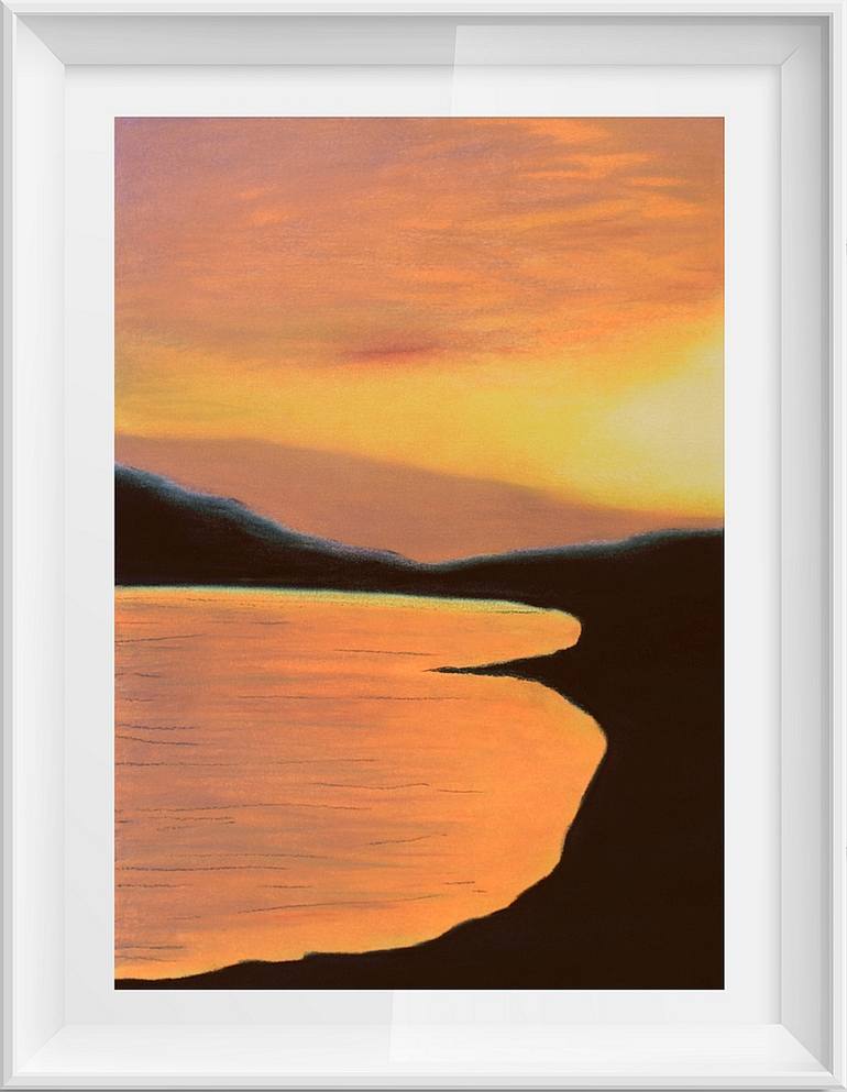 Original Expressionism Landscape Drawing by Orfhlaith Egan