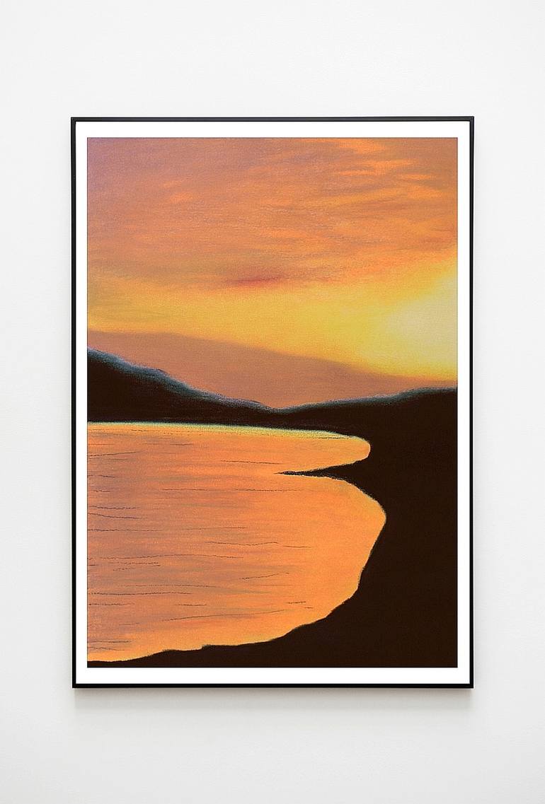 Original Expressionism Landscape Drawing by Orfhlaith Egan