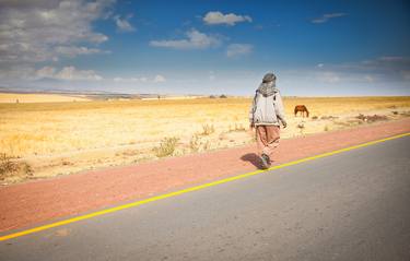 A man walks the road in Ethiopia - Limited Edition 1 of 20 thumb
