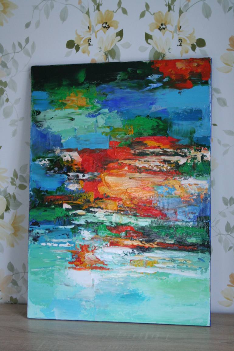 Original Abstract Expressionism Abstract Painting by Katia Vlasova