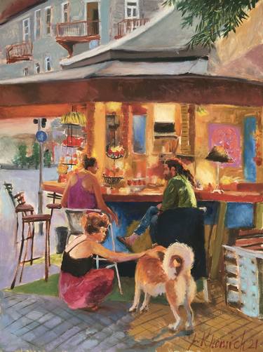 Original Figurative Food & Drink Paintings by Leonid Khomich