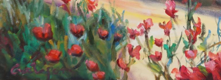 Original Impressionism Landscape Painting by Dixie Galapon