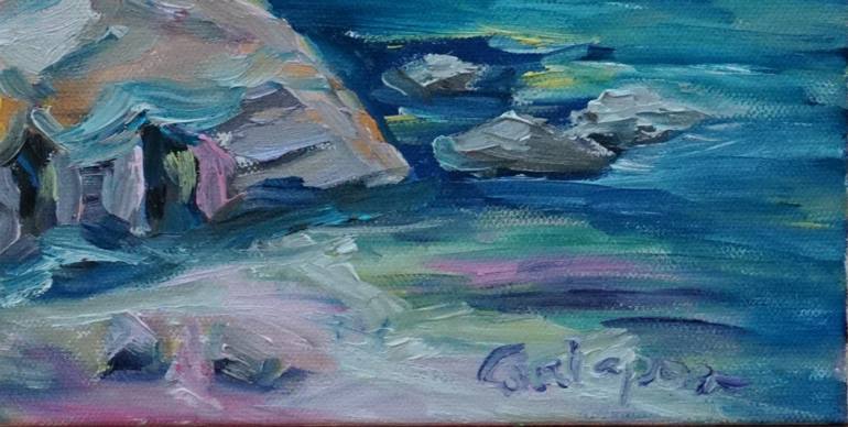 Original Impressionism Landscape Painting by Dixie Galapon