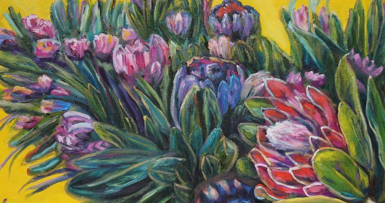 Original Impressionism Botanic Painting by Dixie Galapon